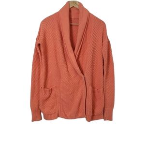 Lululemon Post Practice Cardi in Plum Peach Women Oversize Grandpa Cardigan 8/10